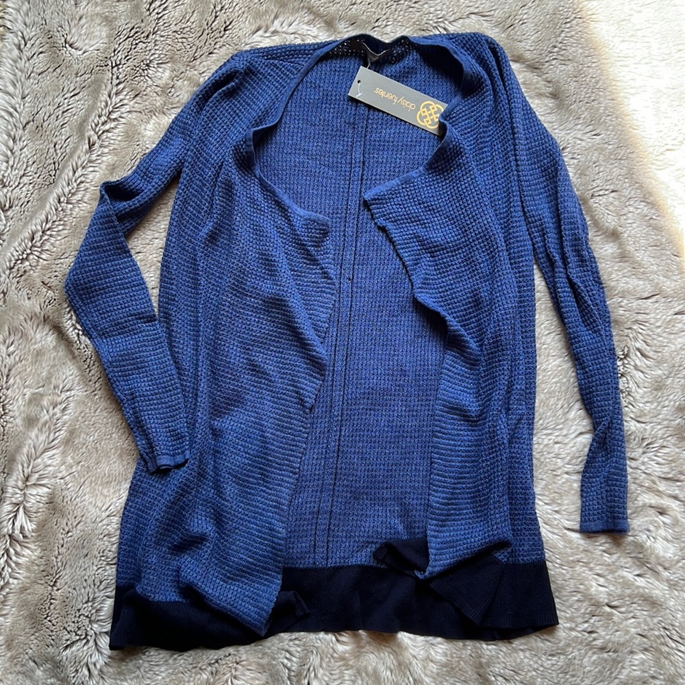 Daisy Fuentes waffle cardigan sweater